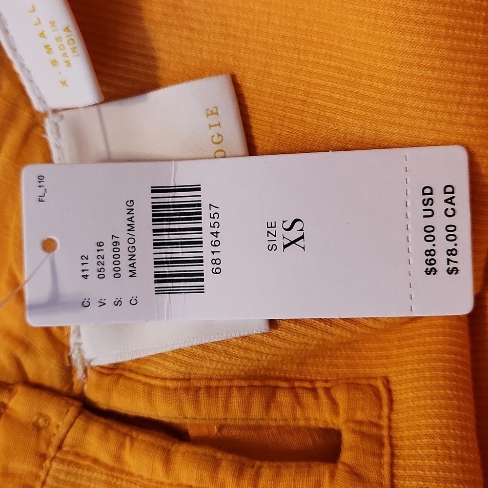 Maeve Anthropologie Orange Ruffled Rib Halter Tank Top Size XS NWT - Picture 10 of 13
